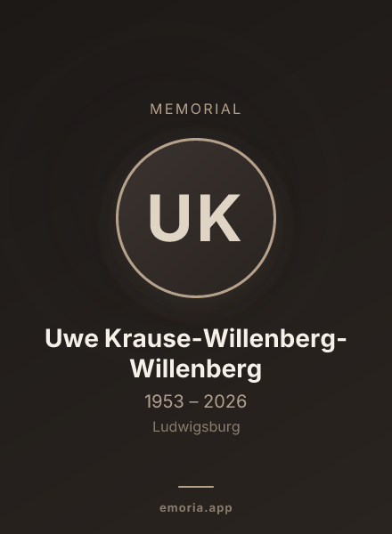 Memorial portrait of Uwe Krause-Willenberg-Willenberg