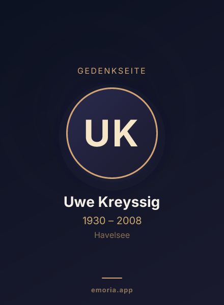 Gedenkportrait von Uwe Kreyssig