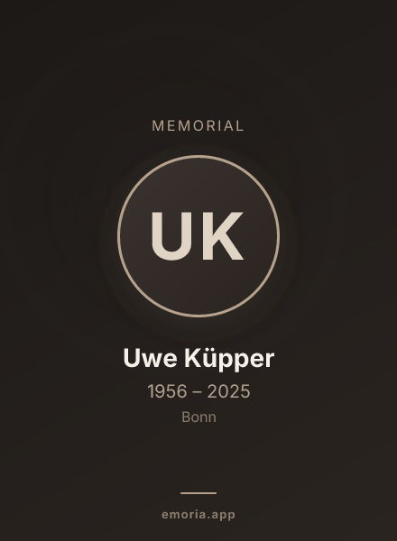 Memorial portrait of Uwe Küpper