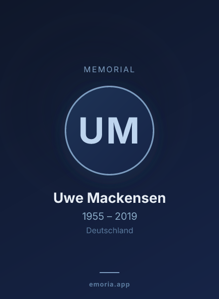 Memorial portrait of Uwe Mackensen