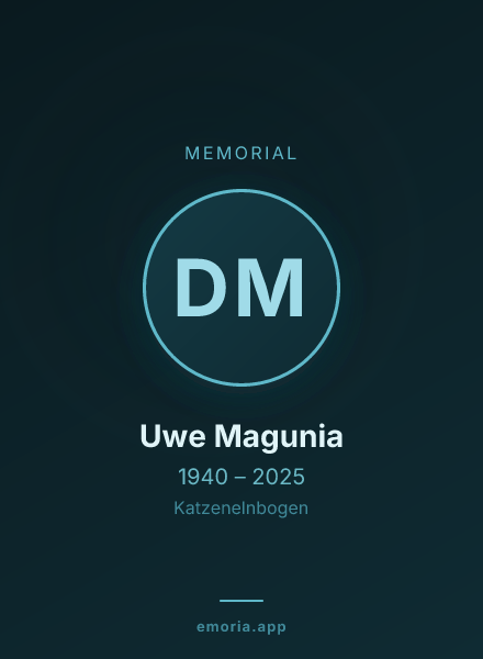 Memorial portrait of Dr. med. Uwe Magunia