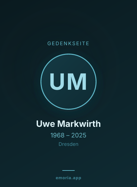 Gedenkportrait von Uwe Markwirth