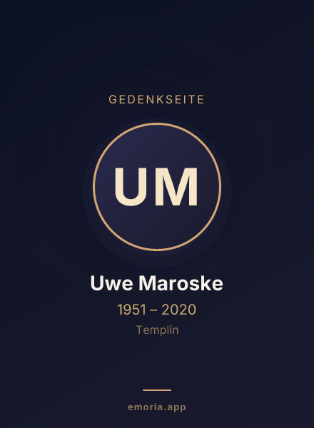 Gedenkportrait von Uwe Maroske
