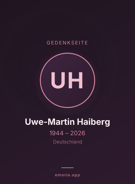 Gedenkportrait von Uwe-Martin Haiberg