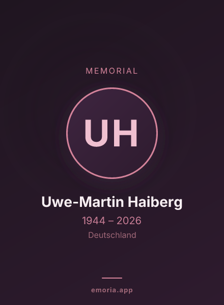 Memorial portrait of Uwe-Martin Haiberg