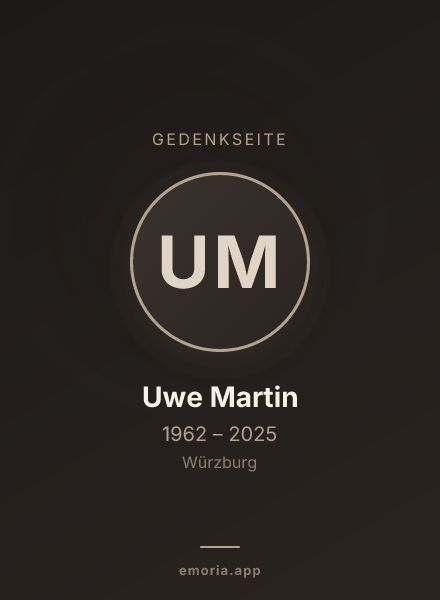 Gedenkportrait von Uwe Martin