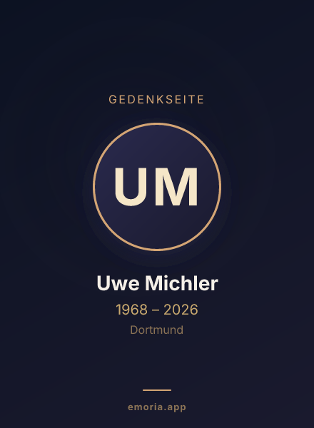 Gedenkportrait von Uwe Michler
