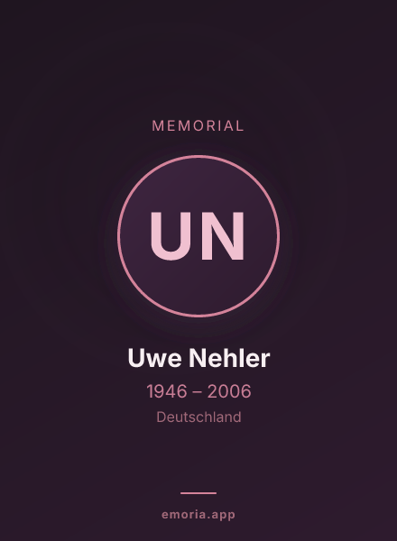 Memorial portrait of Uwe Nehler