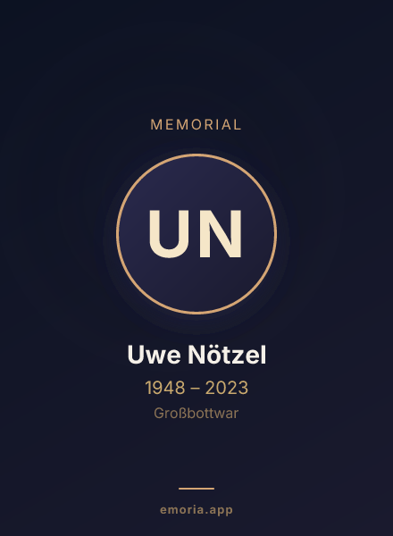 Memorial portrait of Uwe Nötzel
