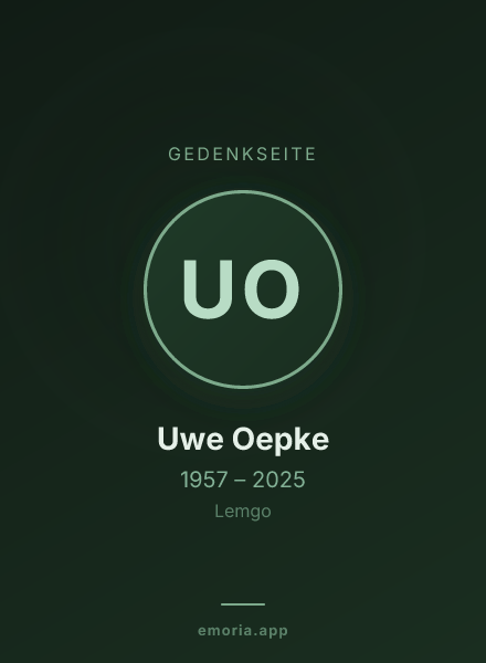 Gedenkportrait von Uwe Oepke