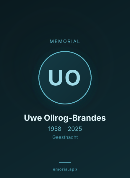 Memorial portrait of Uwe Ollrog-Brandes
