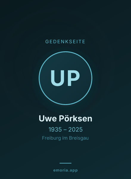 Gedenkportrait von Uwe Pörksen