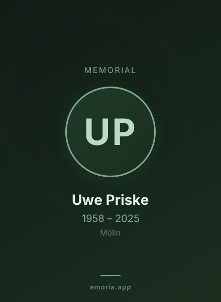 Memorial portrait of Uwe Priske