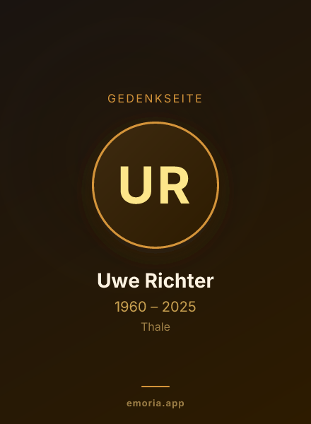 Gedenkportrait von Uwe Richter