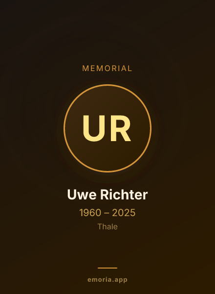 Memorial portrait of Uwe Richter