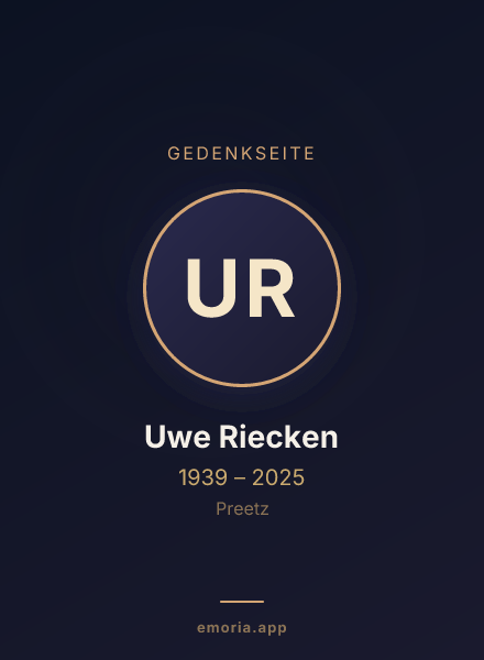 Gedenkportrait von Uwe Riecken
