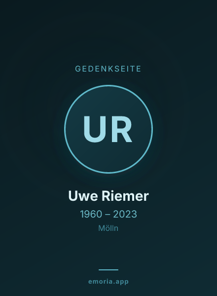 Gedenkportrait von Uwe Riemer