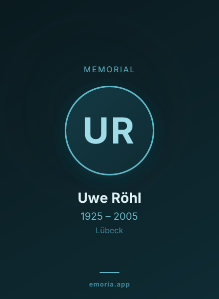 Memorial portrait of Uwe Röhl