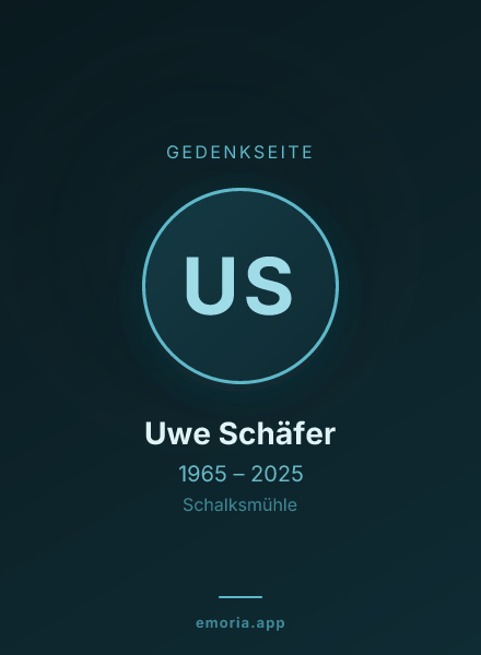 Gedenkportrait von Uwe Schäfer