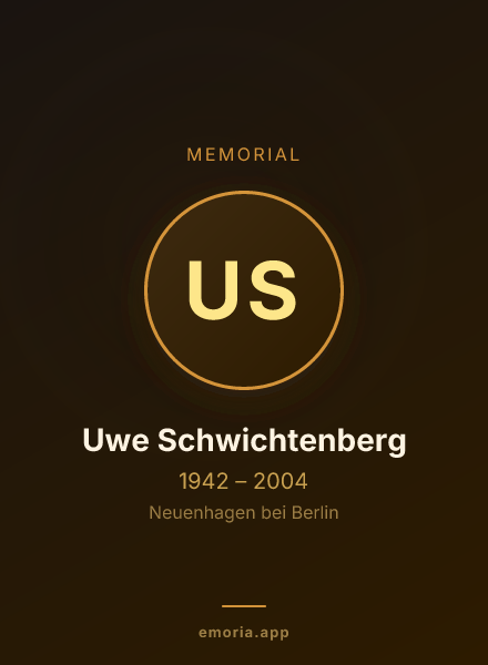 Memorial portrait of Uwe Schwichtenberg