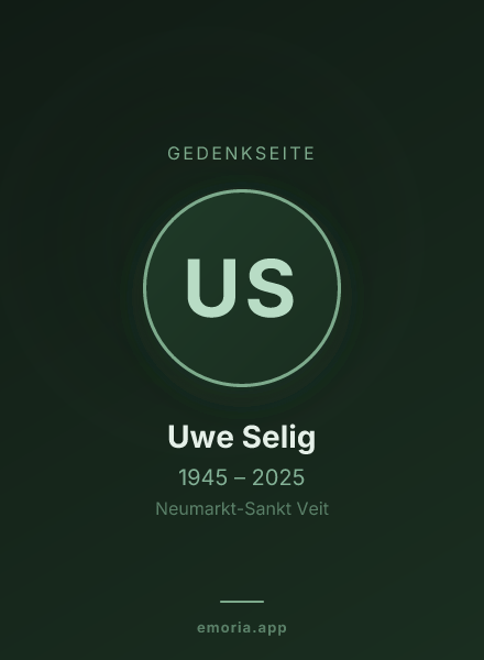 Gedenkportrait von Uwe Selig