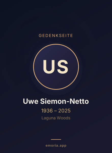 Gedenkportrait von Uwe Siemon-Netto