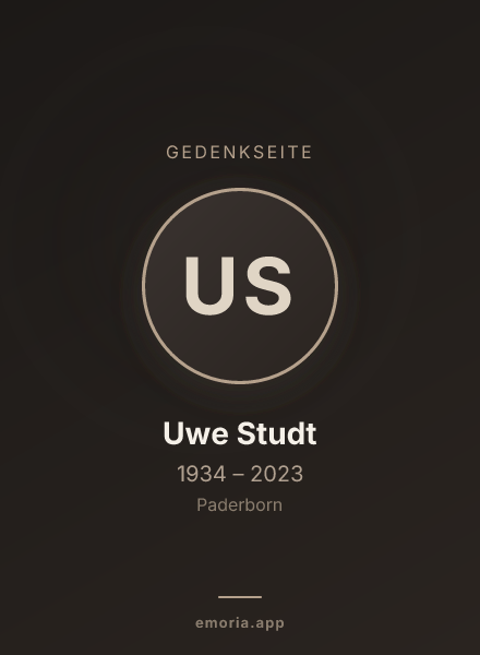 Gedenkportrait von Uwe Studt
