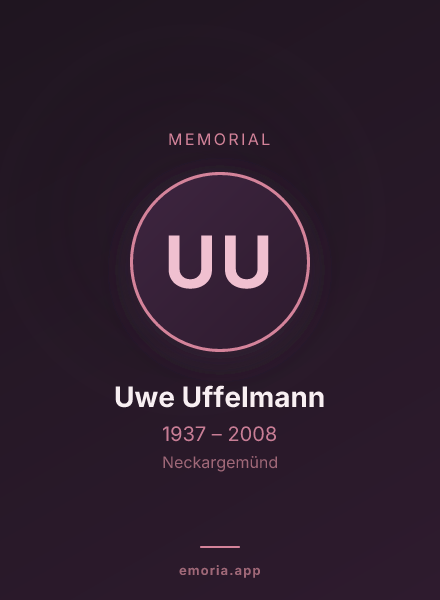 Memorial portrait of Uwe Uffelmann