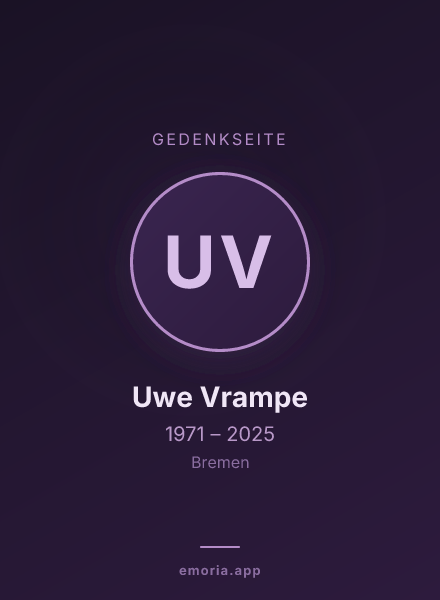 Gedenkportrait von Uwe Vrampe