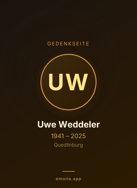 Gedenkportrait von Uwe Weddeler