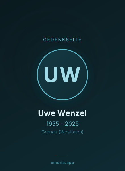 Gedenkportrait von Uwe Wenzel
