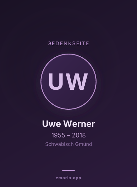 Gedenkportrait von Uwe Werner