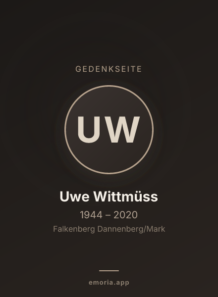 Gedenkportrait von Uwe Wittmüss