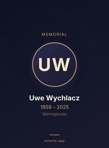 Memorial portrait of Uwe Wychlacz