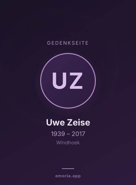 Gedenkportrait von Uwe Zeise