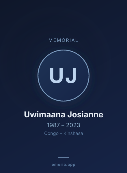 Memorial portrait of Uwimaana Josianne