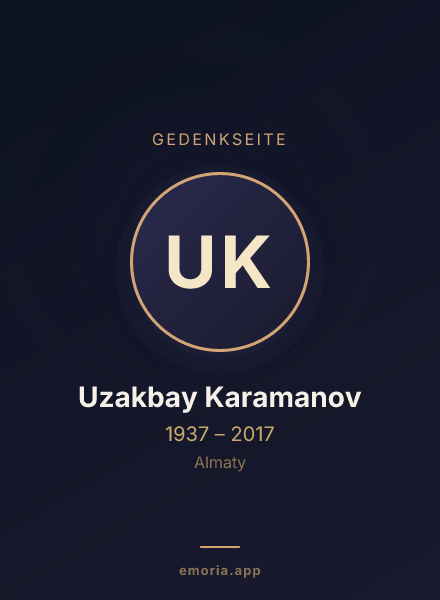 Gedenkportrait von Uzakbay Karamanov