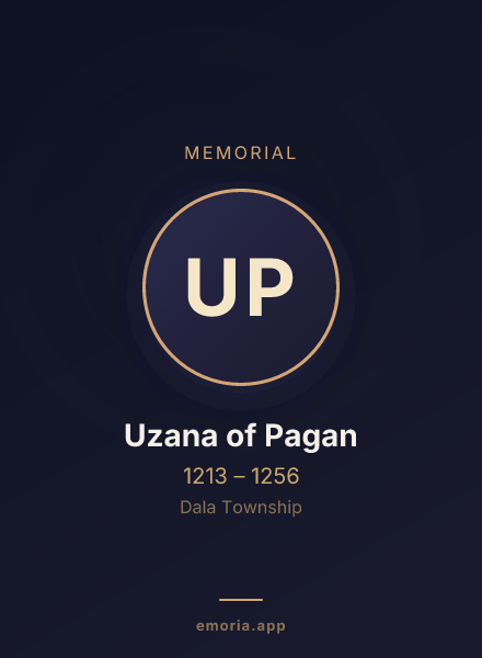 Memorial portrait of Uzana of Pagan