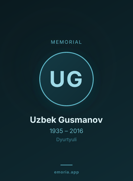 Memorial portrait of Uzbek Gusmanov