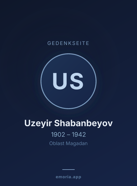 Gedenkportrait von Uzeyir Shabanbeyov