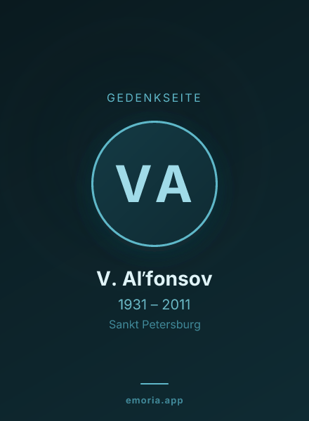 Gedenkportrait von V. Alʹfonsov