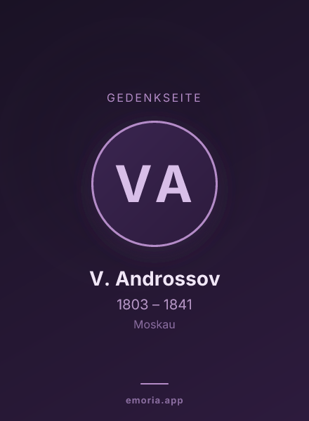 Gedenkportrait von V. Androssov
