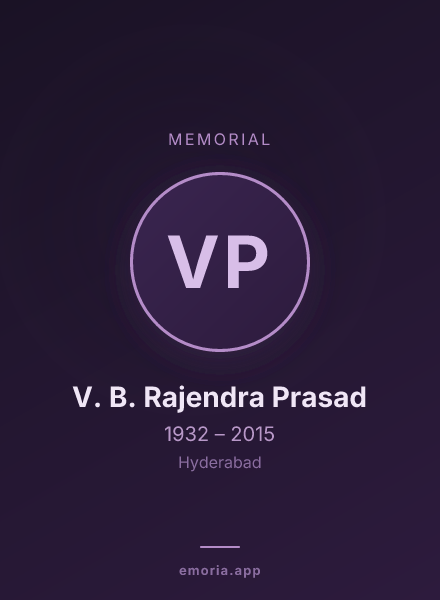 Memorial portrait of V. B. Rajendra Prasad