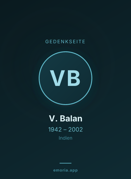 Gedenkportrait von V. Balan