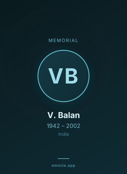 Memorial portrait of V. Balan