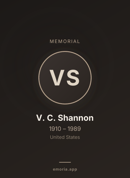 Memorial portrait of V. C. Shannon