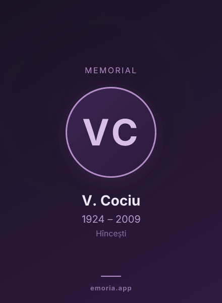 Memorial portrait of V. Cociu
