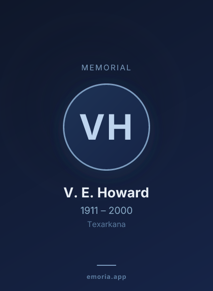 Memorial portrait of V. E. Howard