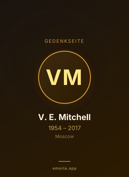 Gedenkportrait von V. E. Mitchell