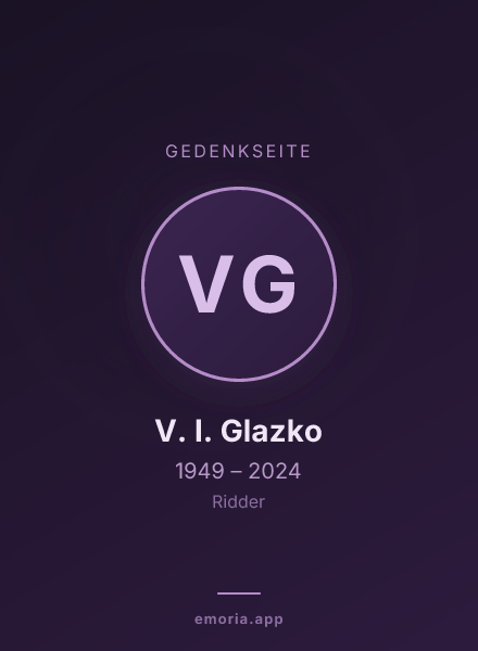 Gedenkportrait von V. I. Glazko